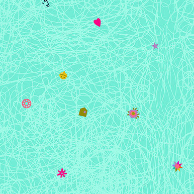 Thicket by Alison Glass Found Duck Egg, 1/2 Yard