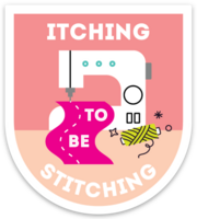 Itching to be Stitching Sticker, Pack of 6