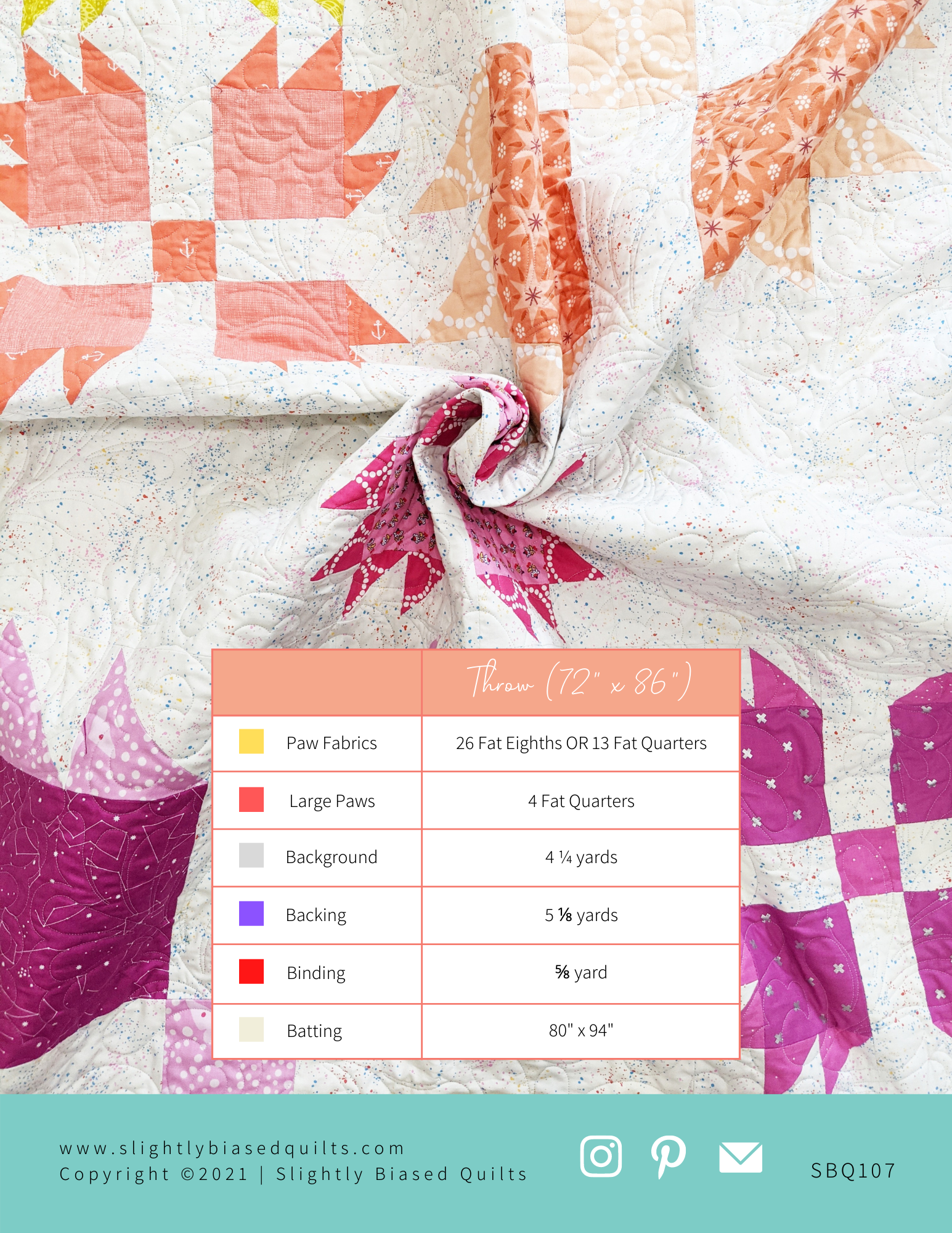 Wild Tracks PAPER Quilt Pattern