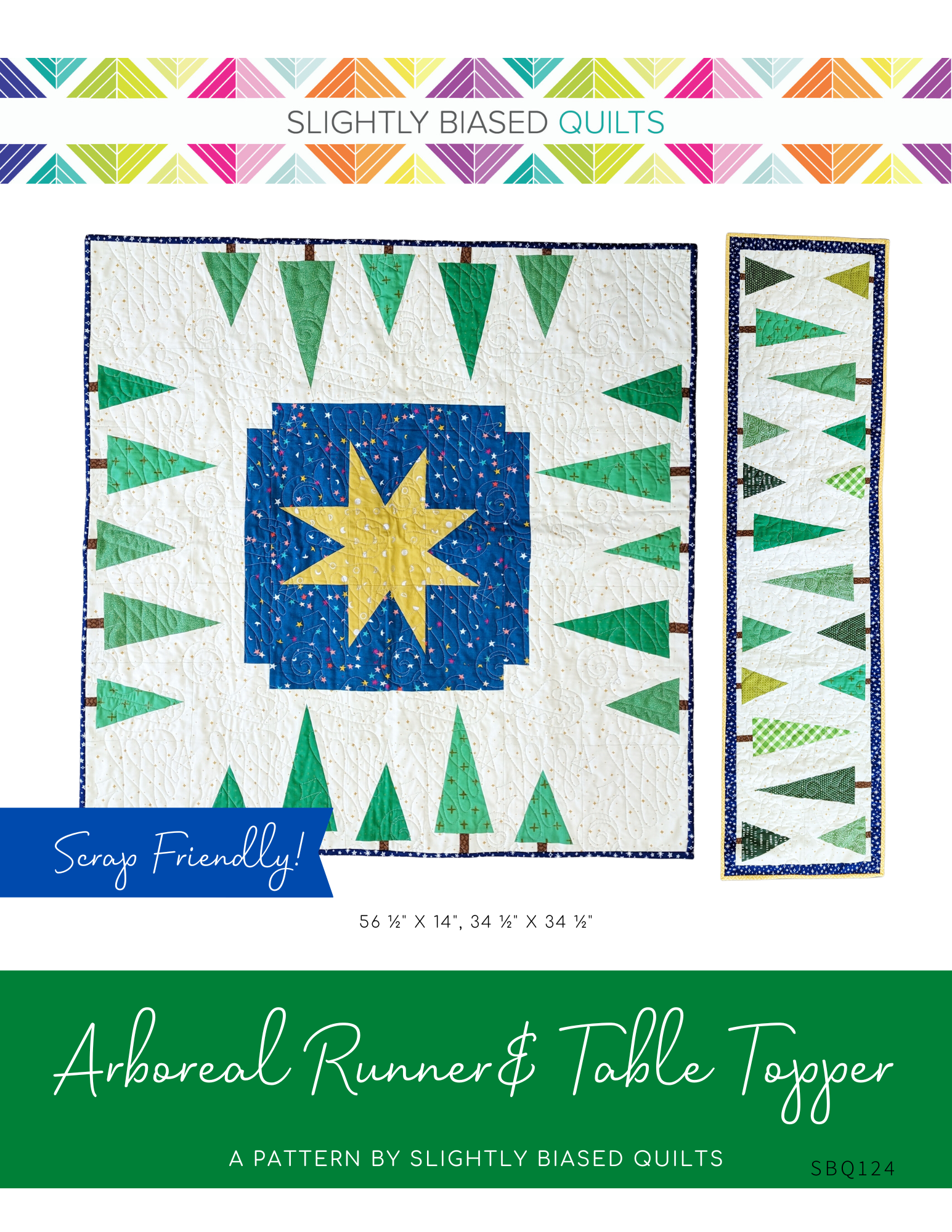 Arboreal Runner & Table Topper PAPER Quilt Pattern